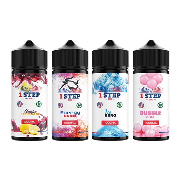 1 Step CBD 1000mg CBD E-liquid 120ml