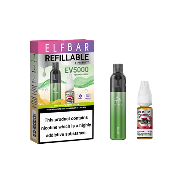 Elf Bar EV5000 Disposable Pod Kit + 20mg ElfLiq Salt