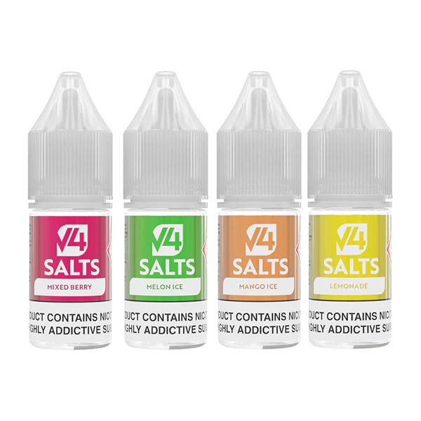 20mg V4 Salts 10ml Nic Salts (50VG/50PG) - Pack of 20