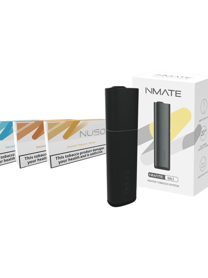 NUSO Heated Tobacco Sticks Starter Kit Bundles Strength 5 - 10 Packs (Free Nmate Device)