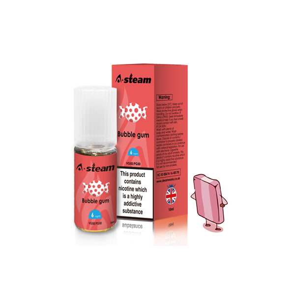 A-Steam Fruit Flavours 6MG 10ML (50VG/50PG)