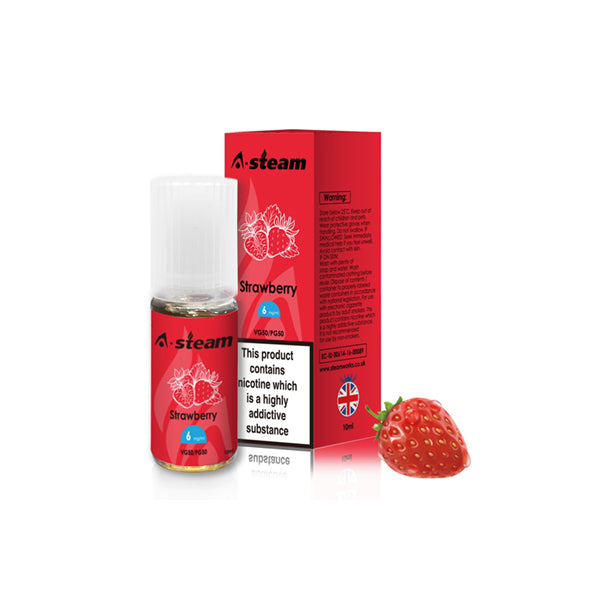 A-Steam Fruit Flavours 6MG 10ML (50VG/50PG)