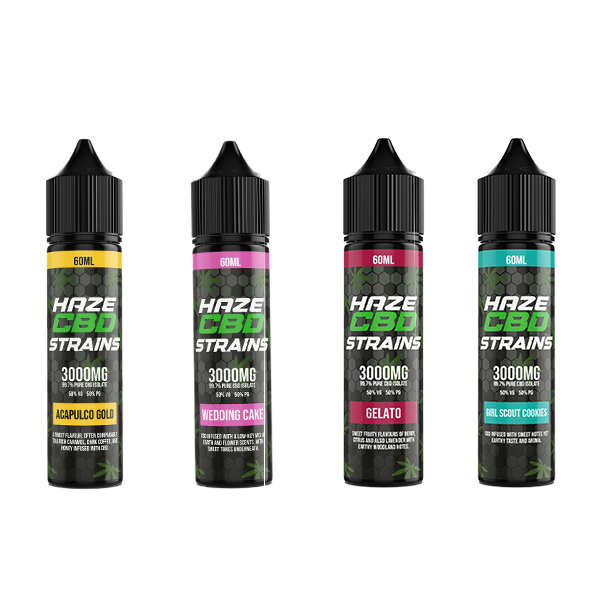 Haze CBD Strains 3000mg CBD E-Liquid 50ml Shortfill 0mg (50VG/50PG)