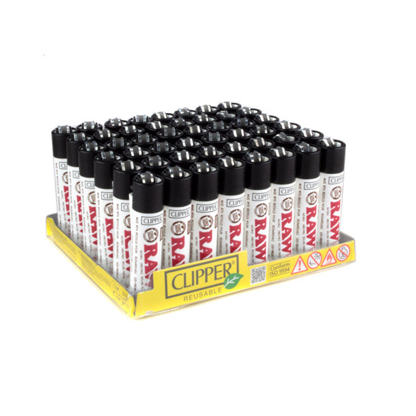 48 Clipper RAW Printed Refillable Lighters