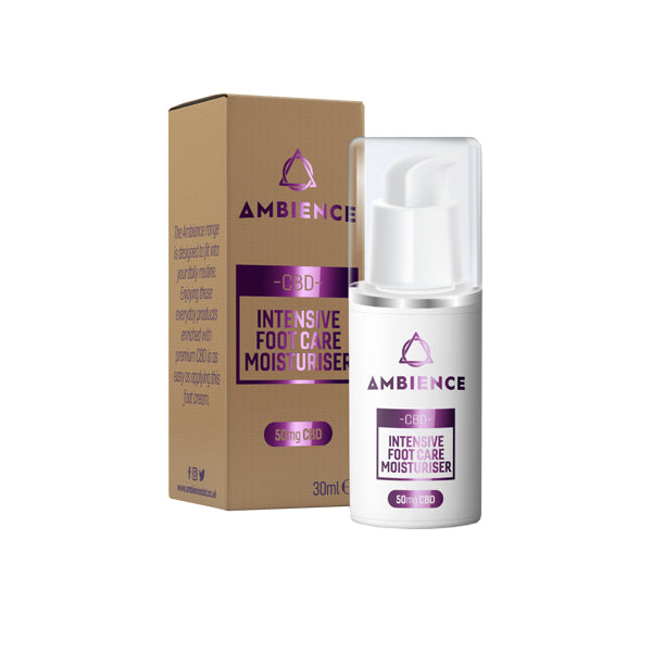 Ambience CBD Infused 50mg CBD Foot Care Moisturiser 30ml (Buy 1 Get 2 Free)