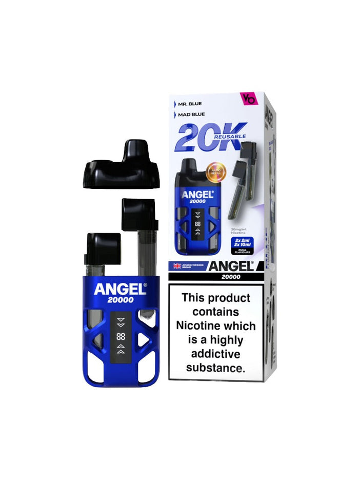 20mg Angel 20000 by Vapes Bars Duel Prefilled Pod Vape Kit 20000 Puffs