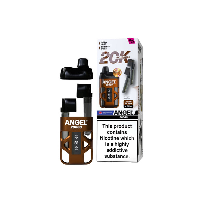 20mg Angel 20000 by Vapes Bars Duel Prefilled Pod Vape Kit 20000 Puffs