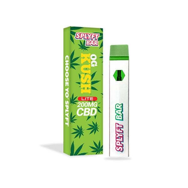 SPLYFT BAR LITE 200mg Full Spectrum CBD Disposable Vape - 12 flavours