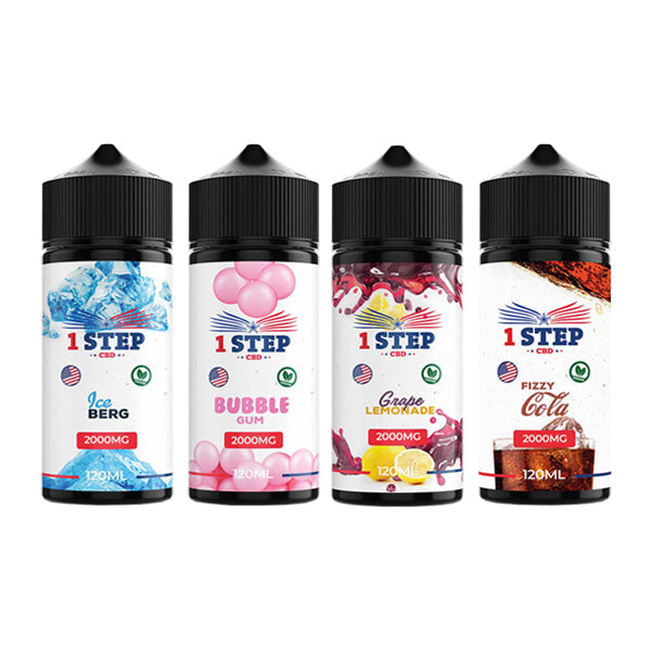 1 Step CBD 2000mg CBD E-liquid 120ml