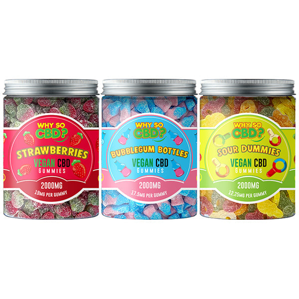 Why So CBD? 2000mg CBD Large Vegan Gummies - 11 Flavours