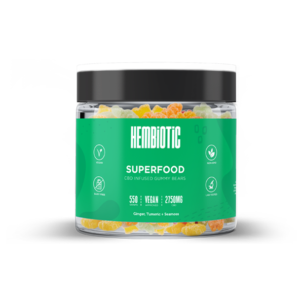 Hembiotic 2750mg Bulk CBD Gummy Bears - 550g