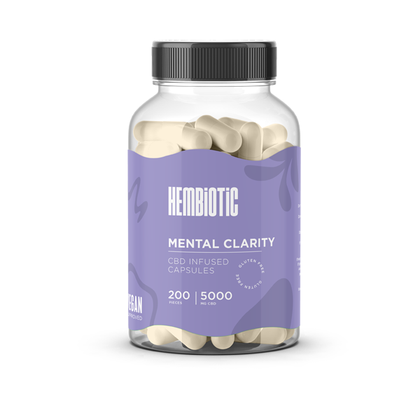 Hembiotic 5000mg Bulk CBD Capsules - 200 Caps