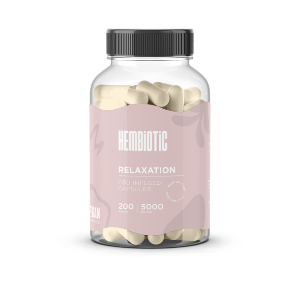 Hembiotic 5000mg Bulk CBD Capsules - 200 Caps