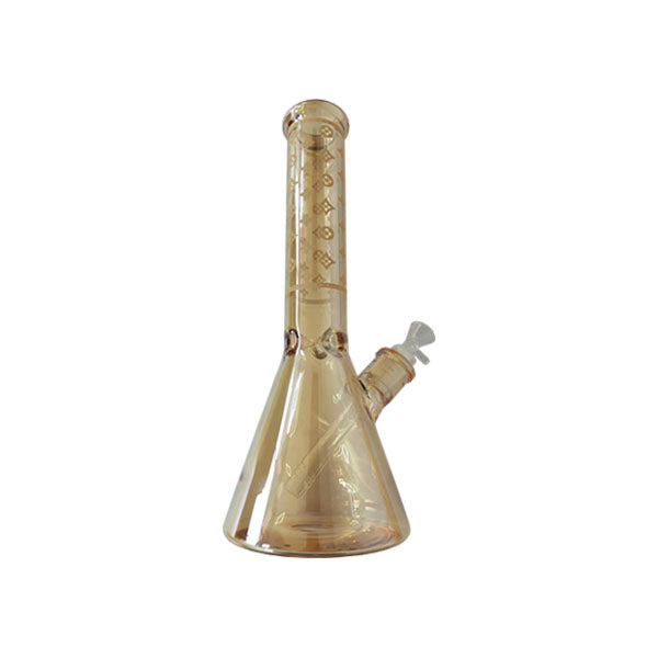 14" Luxury Pattern High Quality Beaker Base Heavy Glass Bong