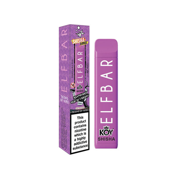 20mg Elf Bar Shisha Range Disposable Vape Pod 600 Puffs