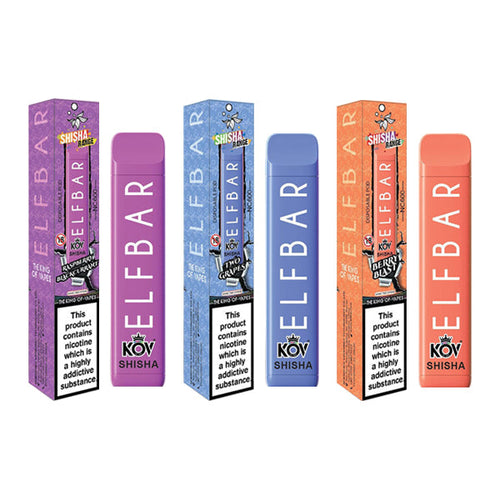 20mg Elf Bar Shisha Range Disposable Vape Pod 600 Puffs