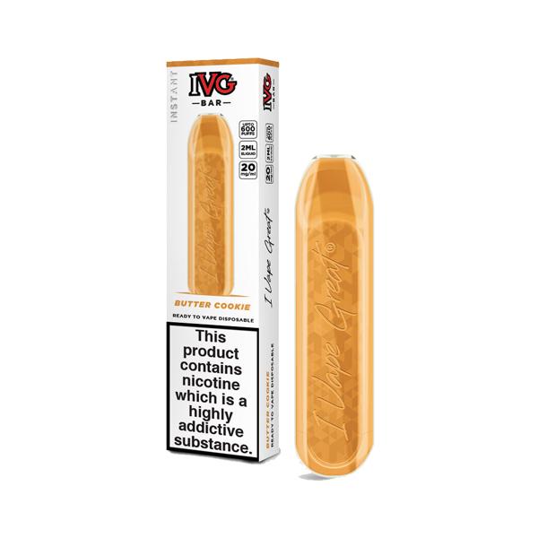 20mg I VG Bar 600 Puffs Disposable Vape