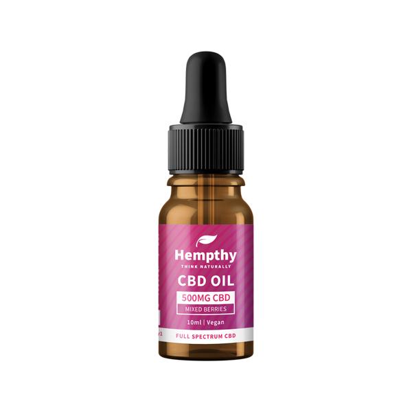 Hempthy 500mg CBD Oil Full Spectrum Mixed Berries - 10ml