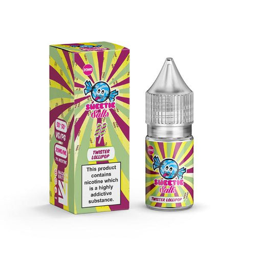 18mg Twister Lollipop By Liqua Vape 10ml Flavoured Nic Salts