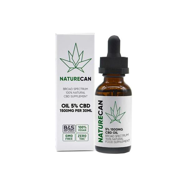 Naturecan 5% 1500mg CBD Broad Spectrum MCT Oil 30ml