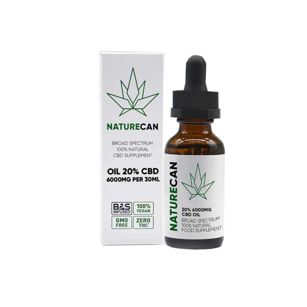 Naturecan 20% 6000mg CBD Broad Spectrum MCT Oil 30ml