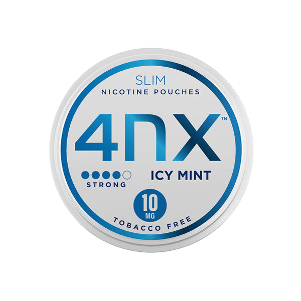 4NX 10mg Icy Mint Slim Nicotine Pouches 20 Pouches