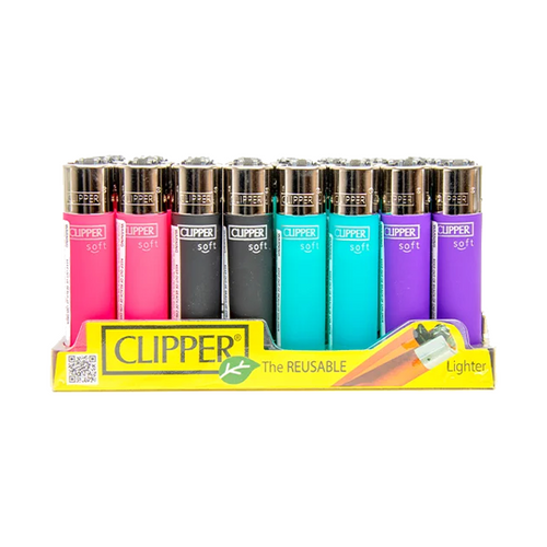 40 Clipper CP11RH Classic Large Flint Painted Soft Touch Lighters - CL2C210UKH