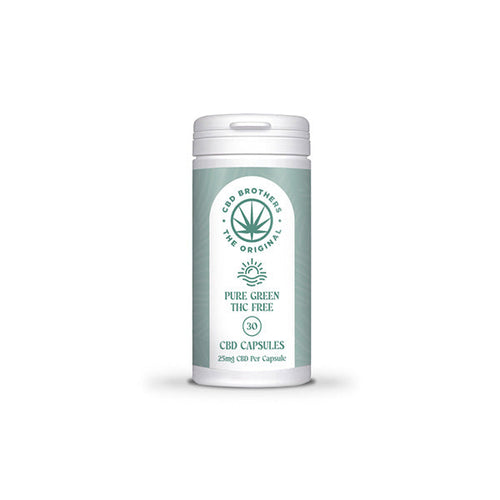 CBD Brothers Pure Green 750mg CBD Vegan Capsules - 30 Caps