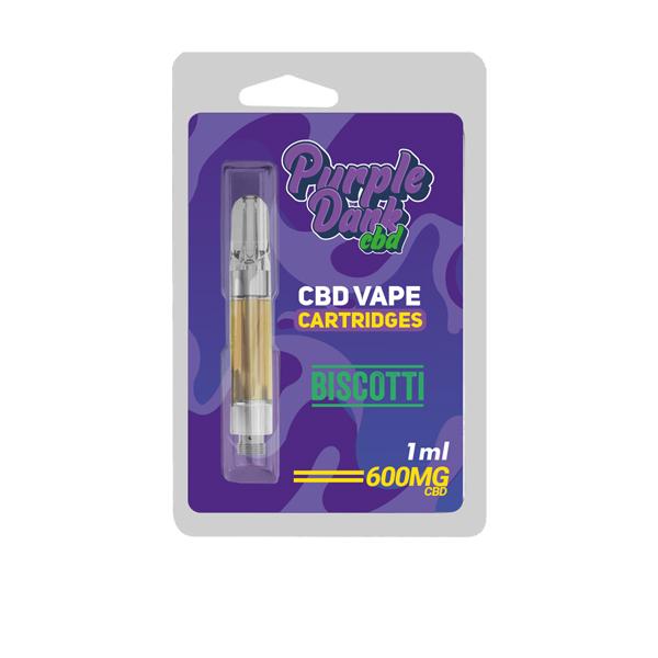 Purple Dabz CBD Vape Cartridges 300 & 600 MG - Biscotti (BUY 1 GET 1 FREE)