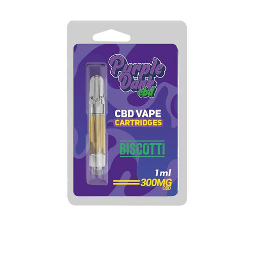 Purple Dabz CBD Vape Cartridges 300 & 600 MG - Biscotti (BUY 1 GET 1 FREE)