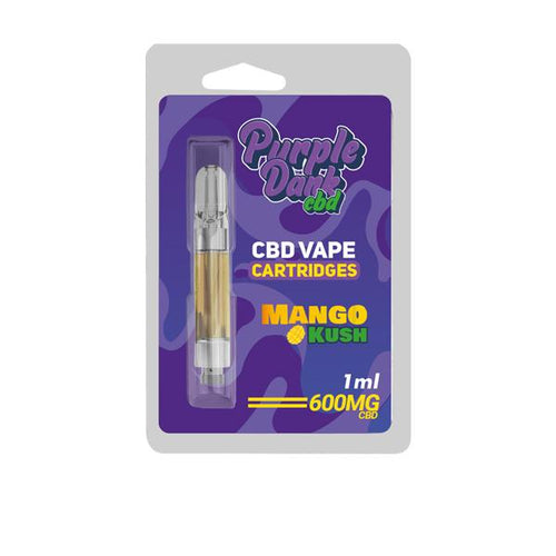 Purple Dabz CBD Vape Cartridges 300 & 600 MG - Mango Kush (BUY 1 GET 1 FREE)