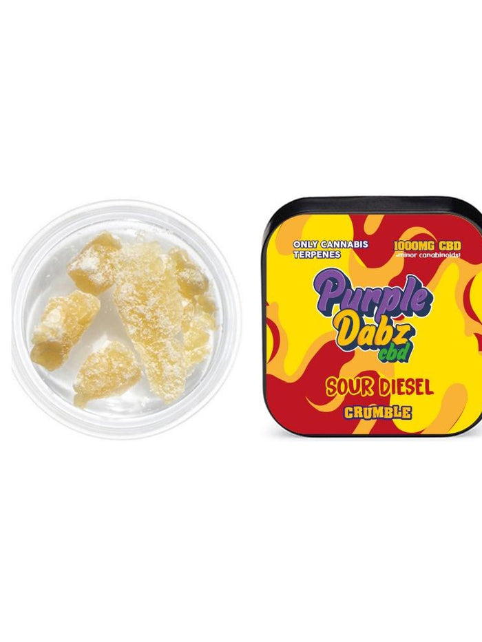 Purple Dabz by Purple Dank 1000mg CBD Crumble - Sour Diesel (BUY 1 GET 1 FREE)