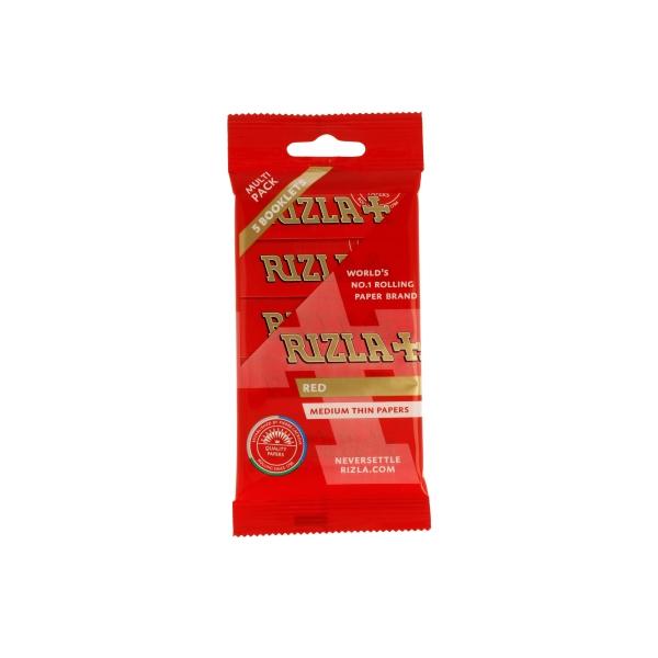 5 Pack Red Regular Rizla Rolling Papers (Flow Pack)