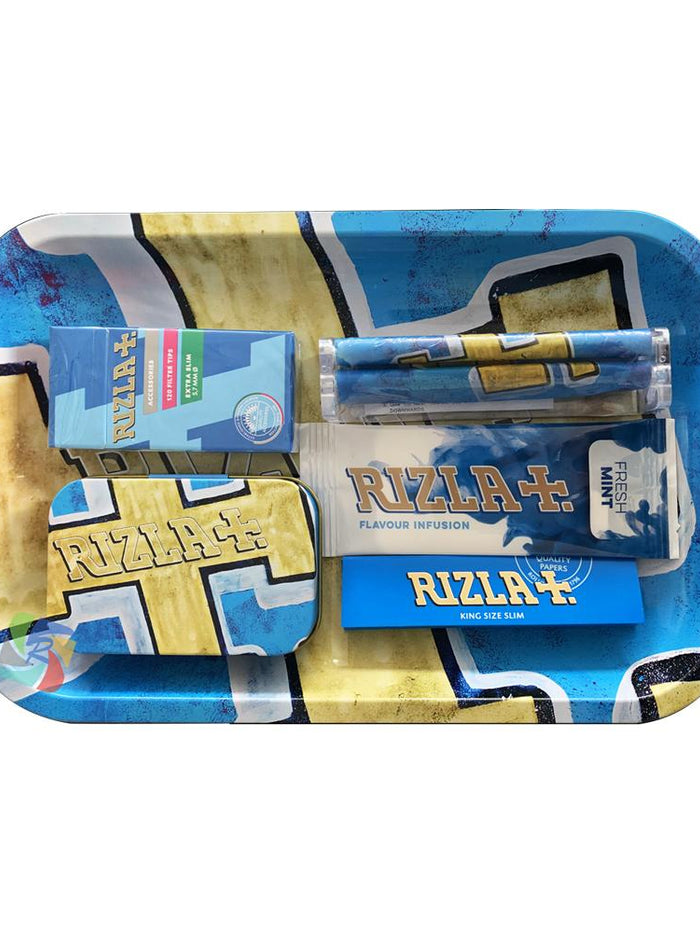 Rizla Small Metal Rolling Tray Gift Set