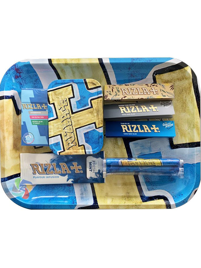 Rizla Medium Metal Rolling Tray Gift Set