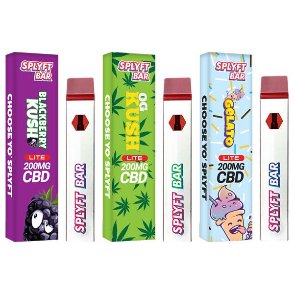 SPLYFT BAR LITE 200mg Full Spectrum CBD Disposable Vape - 12 flavours