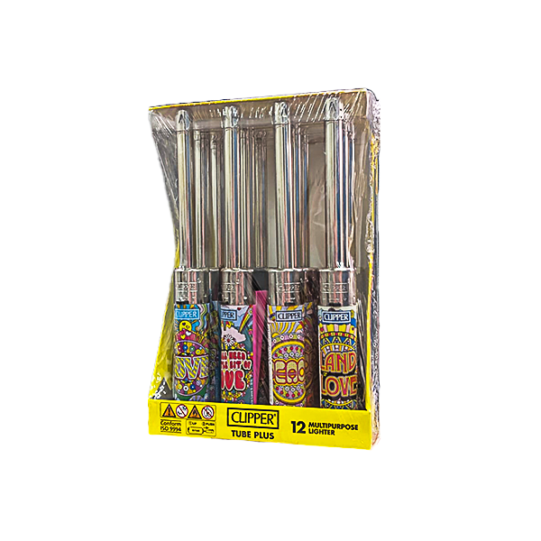 Clipper Tube+ Multipurpose Gas Tube Lighter Tube Hippie Love 5 - TUB3S007UK