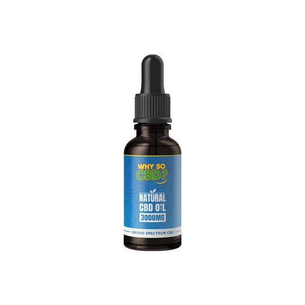 Why So CBD? 3000mg Broad Spectrum CBD Natural Oil - 30ml