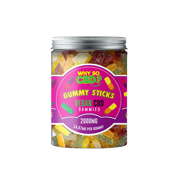 Why So CBD? 2000mg CBD Large Vegan Gummies - 11 Flavours