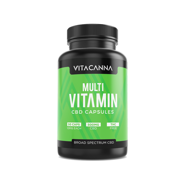 Vita Canna 500mg Broad Spectrum CBD Vegan Capsules - 50 Caps