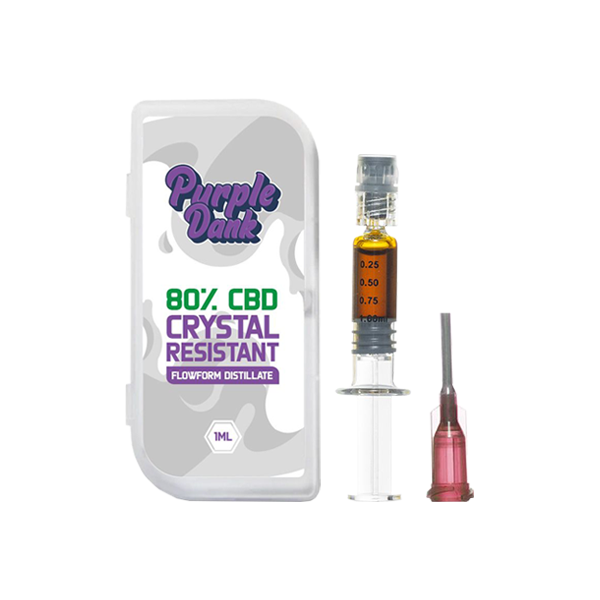 Purple Dank 80% CBD Crystal Resistant Flowform Distillate - 1ml (BUY 1 GET 1 FREE)