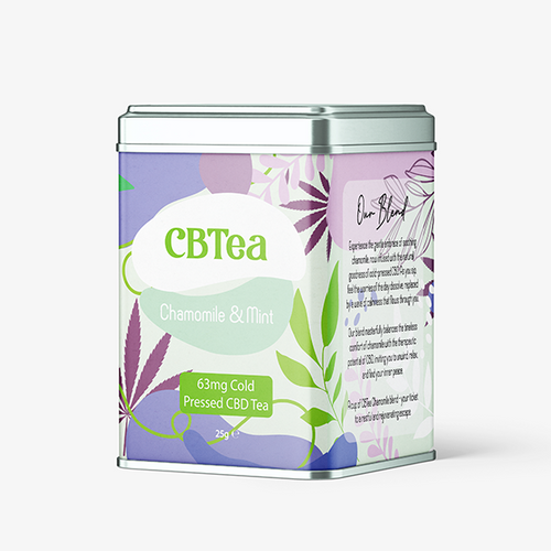 CBTea 63mg Cold Pressed Full Spectrum CBD Chamomile & Mint - 25g