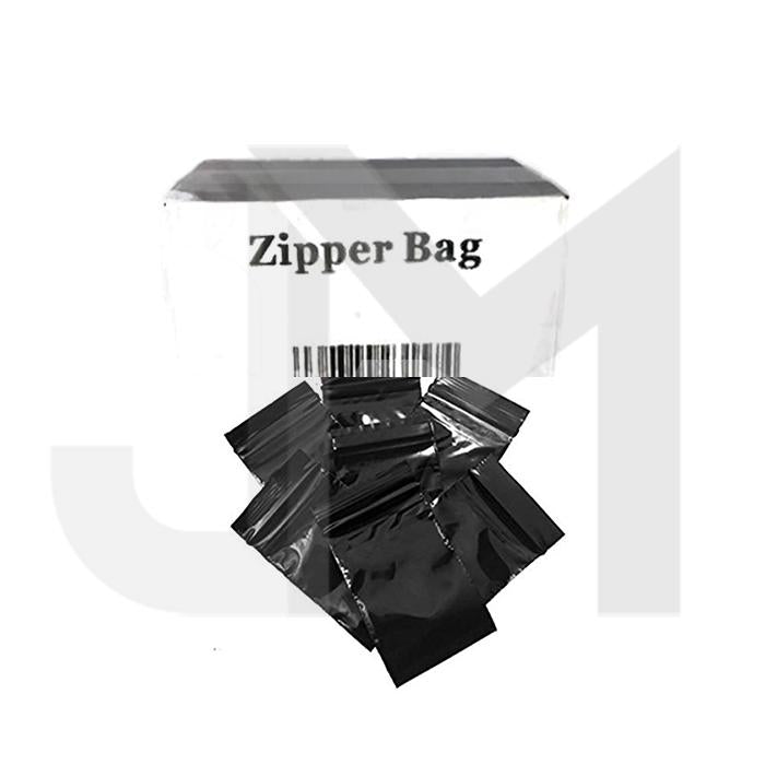 5 x Zipper Branded 30mm x 30mm Black Bags